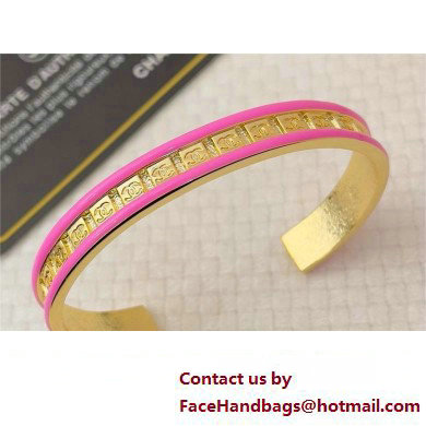 chanel Metal Gold & PINK CUFF ABC390 2024